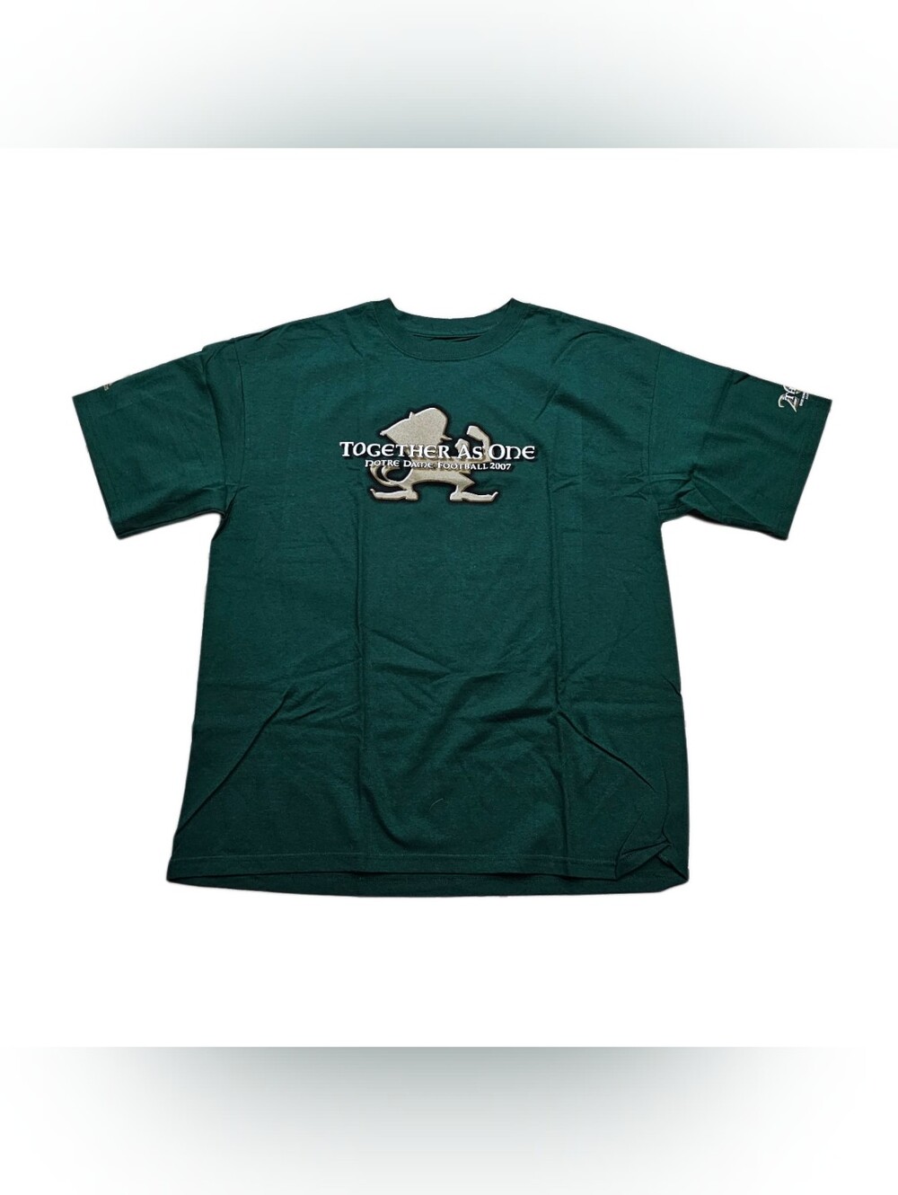 New Notre Dame Fightin Irish Football 2007 T-Shirt Men Large Green Tradition Tee